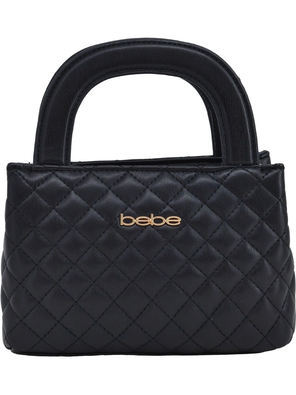 bebe Sofie Small Black Quilted Satchel with Matching Wallet Brand New MSRP $109 - Picture 5 of 6